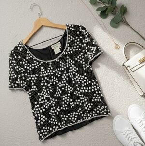 Adrianna Papell Vintage Beaded Top